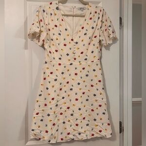 Madewell White Floral Dress Women's 6